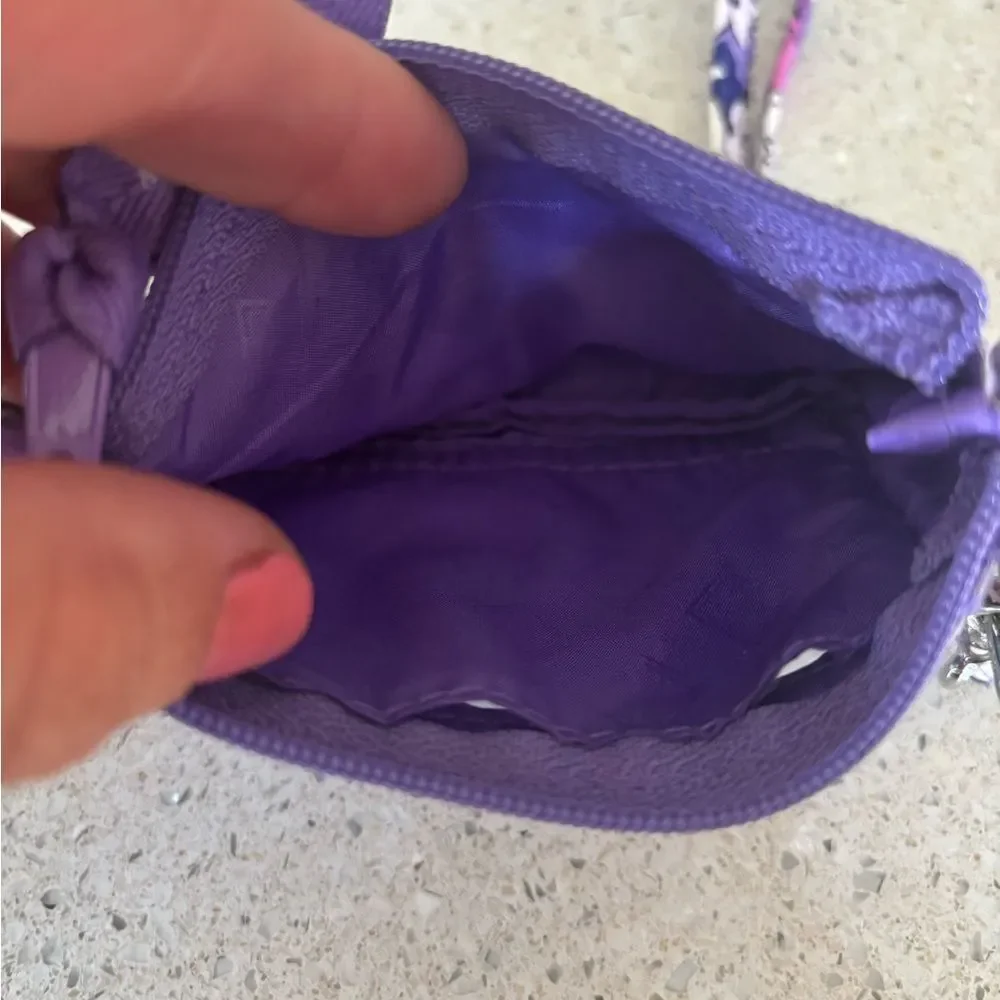 Vera Bradley Purple Floral Keychain ID/ Wallet